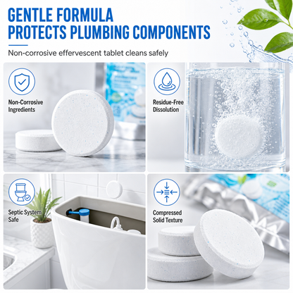 ⏳Limited Stock 50% OFF🚽20 Count Round Deodorizing Toilet Tank Tablets, Easy Drop-in Cleaning