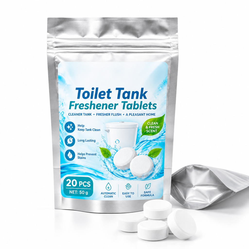⏳Limited Stock 50% OFF🚽20 Count Round Deodorizing Toilet Tank Tablets, Easy Drop-in Cleaning