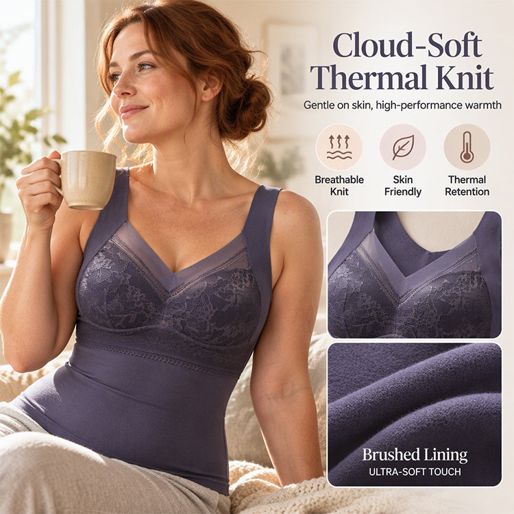 🏆Surprise Price💕🔥Thermal Camisole with Built-In Bra – Slim Fit, Warm & Supportive