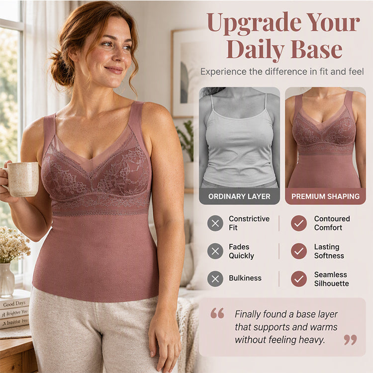🏆Surprise Price💕🔥Thermal Camisole with Built-In Bra – Slim Fit, Warm & Supportive