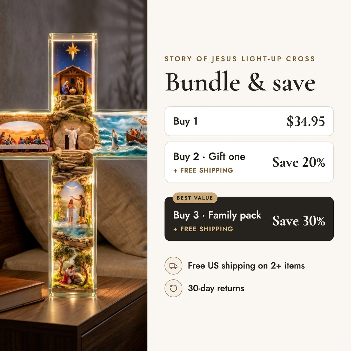 Story of Jesus Light-Up Cross